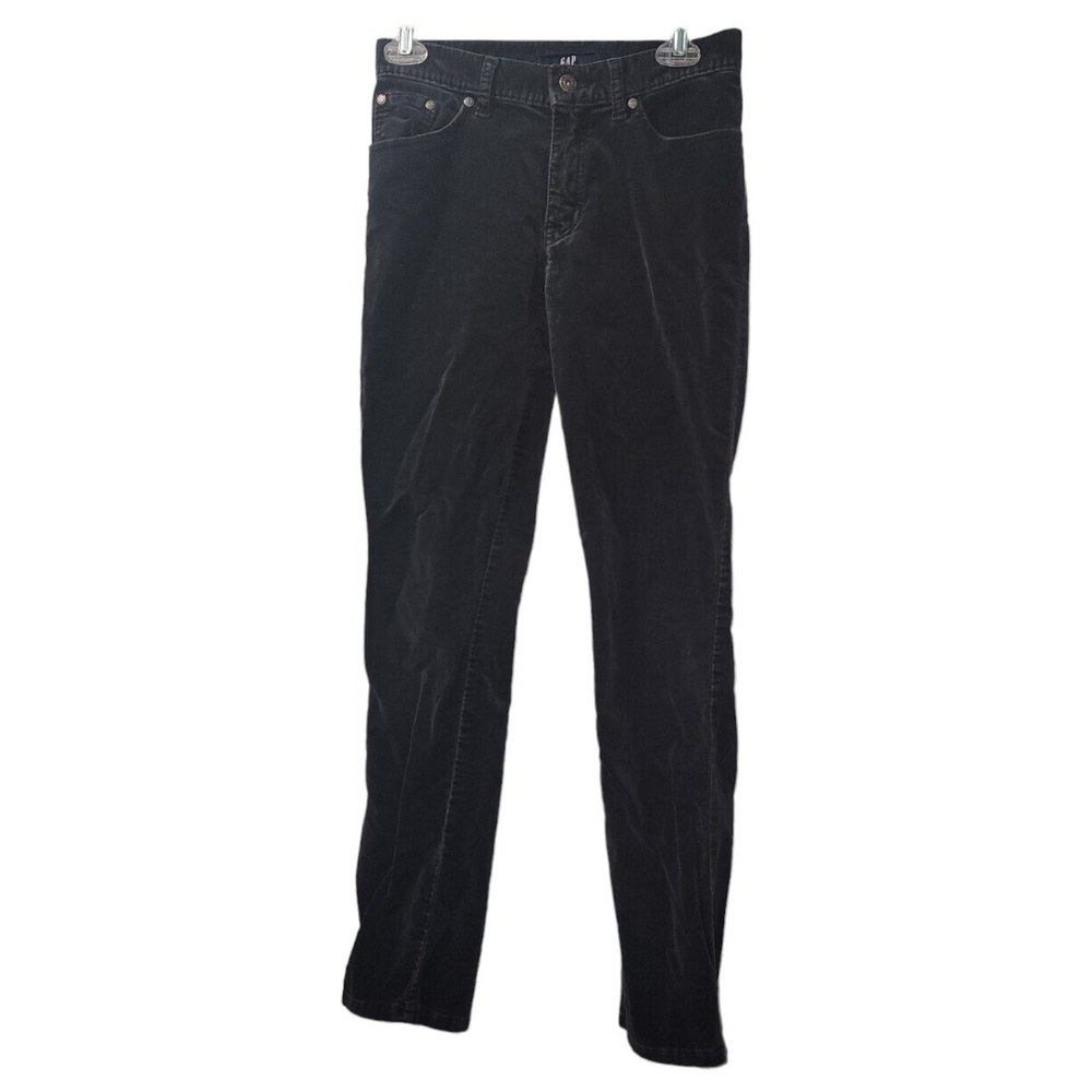 Gap Corduroy Pants Straight Leg Casual Everyday Black Size 2